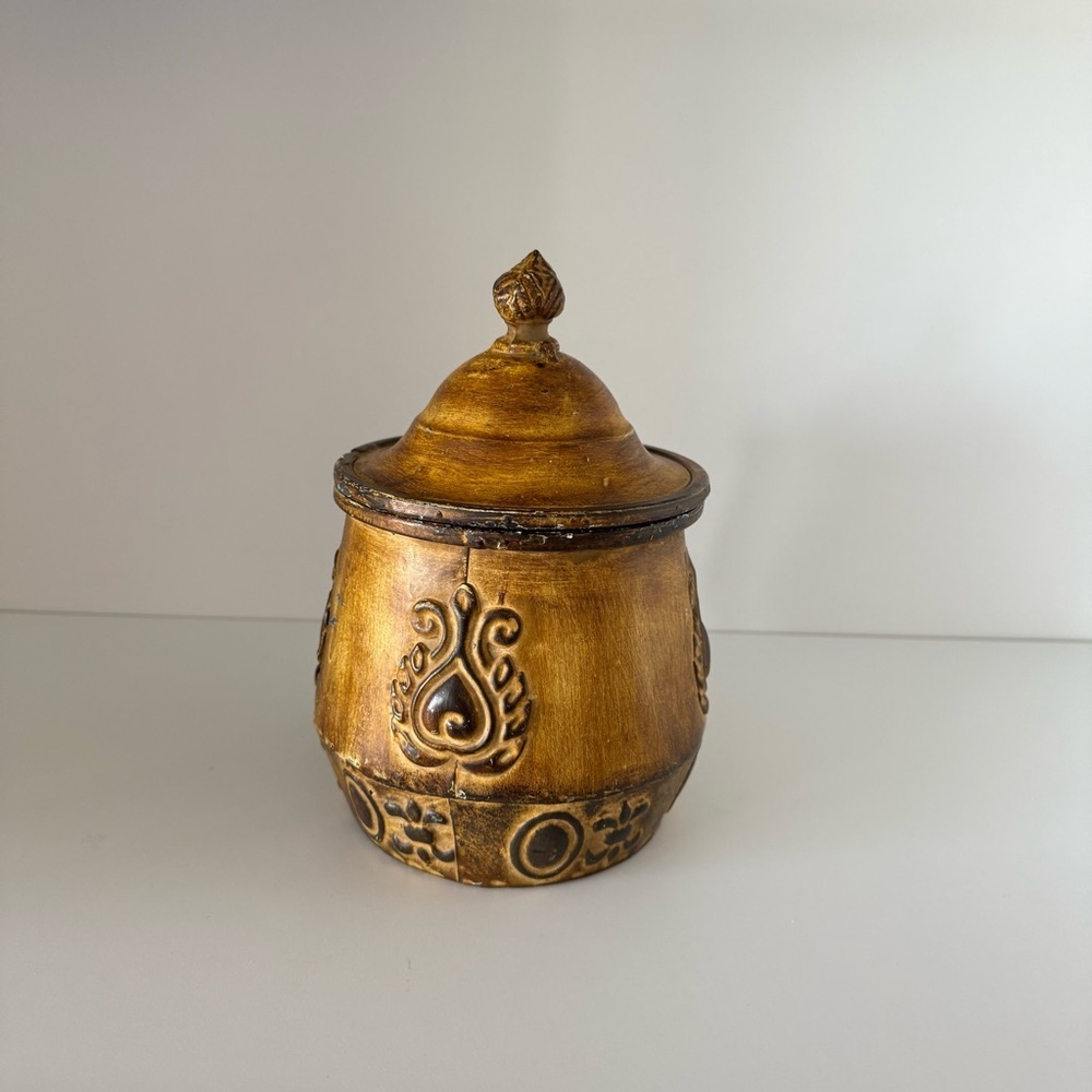 Vintage Brown Decorative Jar - Picture 3 of 7